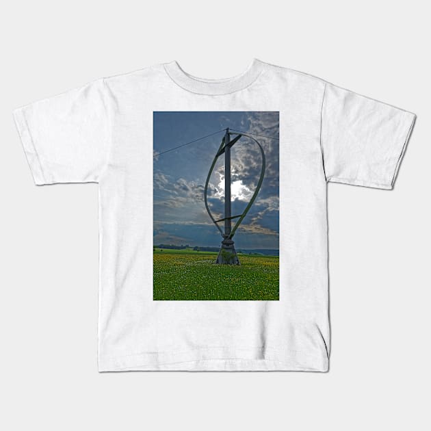 Darrieus wind rotor, Heroldstatt Kids T-Shirt by mbangert